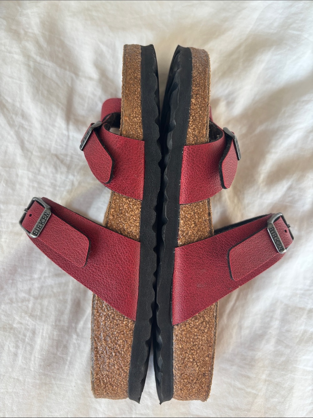 EUC Birkenstock Mayari Sandals, Pull Up Collection in Bordeaux - Rare - Picture 5 of 8